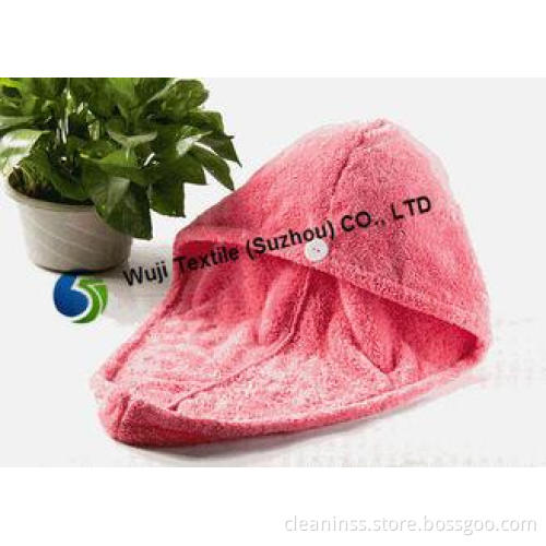 Reusable Coral Fleece Hair Drying Turban Towel Yellow Blue